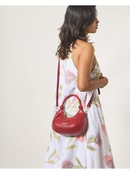 Chumbak - Maroon Solid-Plain Sling Bag with Detachable Strap