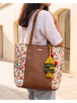 Chumbak - Brown Printed Tote Bag