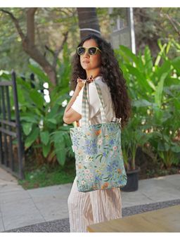 Chumbak - Blue Printed Tote Bag
