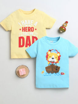 Bumzee - Multicolor Printed T-Shirts (Set of 2)