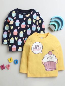 Bumzee - Multicolor Printed Full Sleeves T-Shirts (Set of 2)