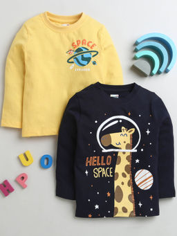 Bumzee - Multicolor Printed Full Sleeves T-Shirts (Set of 2)