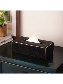 De Maison Decor - Slytherin Leather Tissue Box-Black