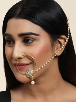 Anika's Creations - Anika's Creation Traditional Gold Plated Traditional Nose Ring