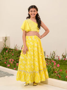 PSPeaches - Yellow Lehenga Choli (Set of 2)