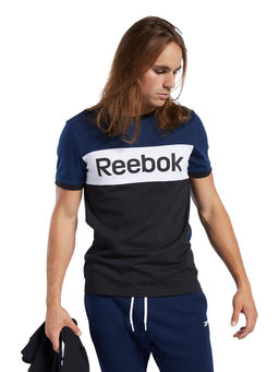 Reebok - Te Ll Blocked Ss Tee Blue Training T-shirt
