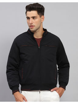 Monte Carlo - Mens Black Solid Full Sleeve Jacket