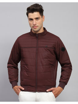 Monte Carlo - Mens Wine Solid Full Sleeve Jacket