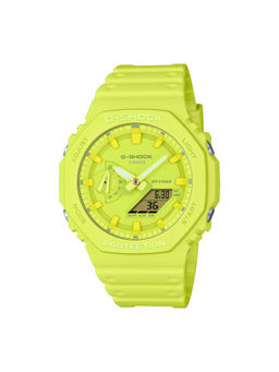 Casio - Men G-Shock Carbon Core Structure Yellow Dial Analog + Digital Watch - GA-2100-9A9DR (M)