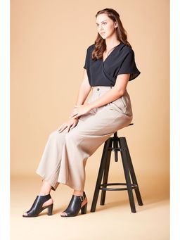 Lemon & Pepper - Black Block Heeled Mules