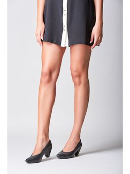 Lemon & Pepper - Black Block Heels Pumps