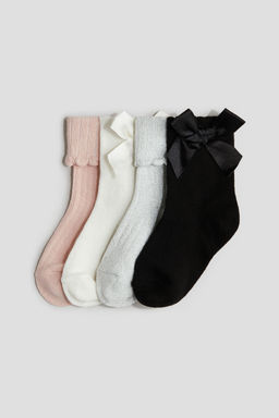 H&M - Girls Pink 4-Pack Socks