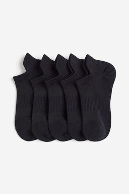 H&M - Boys Black 5-Pack Sports Socks With Drymove