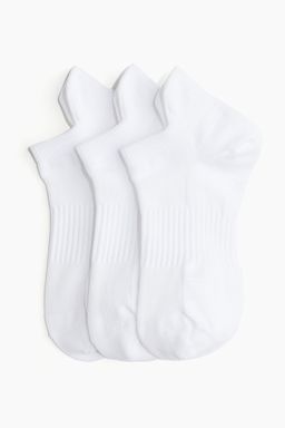 H&M - Women White 3-Pack Sports Socks With Drymove