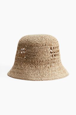 H&M - Men White Straw Bucket Hat