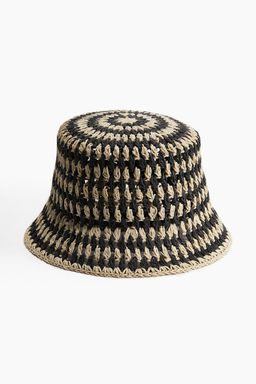 H&M - Men Black Straw Bucket Hat