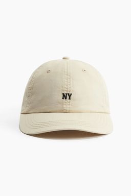 H&M - Women Beige Embroidery-Detail Twill Cap