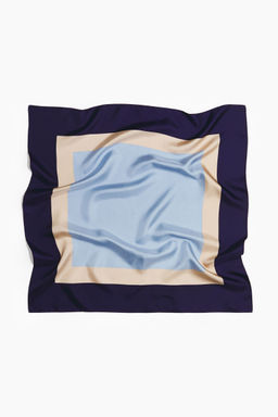 H&M - Women Blue Silk Scarf