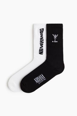 H&M - Men White 2-Pack Socks