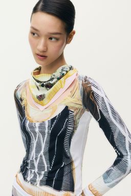 H&M - Women Multi-Color Silk Neck Scarf