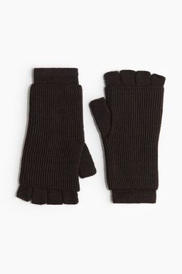 H&M - Men Brown Fingerless Gloves