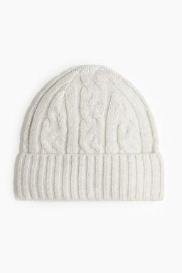 H&M - Men White Cable-Knit Beanie