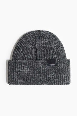 H&M - Men Grey Rib-Knit Wool-Blend Hat