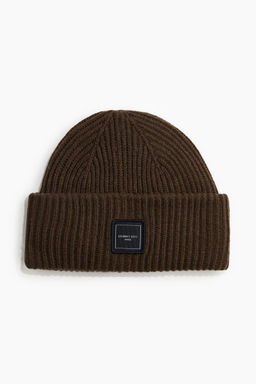 H&M - Men Green Rib-Knit Wool-Blend Hat