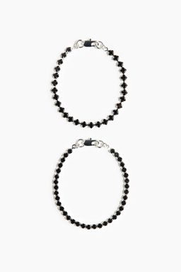 H&M - Men Black 2-Pack Bracelets