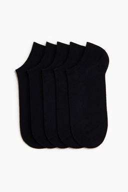 H&M - Men Black 5-Pack Trainer Socks With Lycra