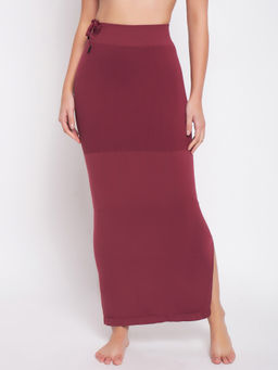Clovia - Maroon Women Saree Shapewear