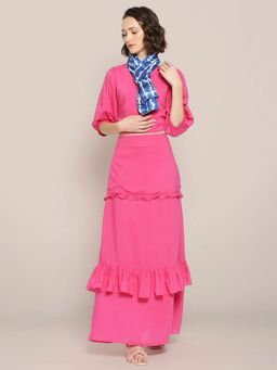 Dupatta Bazaar - Women's Shibori Printed Blue Scarf