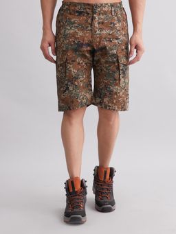 MountMiller - Men's Comfortable Fit Mid Rise Explorer Ripstop Tactical Camouflage Shorts | Reinforced Stitching