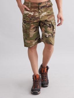 MountMiller - Men's Comfortable Fit Mid Rise Explorer Ripstop Tactical Camouflage Shorts | Reinforced Stitching