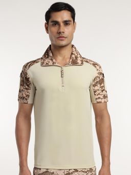MountMiller - Men's Camouflage Half Sleeve OG Tactical Polo T-Shirt | Anti-Odor | Moisture-Wicking | UV Protective
