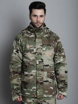 MountMiller - Men's Multicam Arctic Tactical: Water resistant, Multi pocket, adjustable hood, Cuffs Jacket