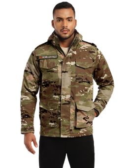 MountMiller - Men's Camouflage M65 Ripstop Field Hooded Tactical Jacket | Multi-Pocket | Abrasion-Resistant