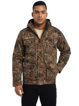 MountMiller - Men's Camouflage M65 Ripstop Field Hooded Tactical Jacket | Multi-Pocket | Abrasion-Resistant