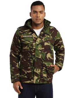 MountMiller - Men's Camouflage M65 Ripstop Field Hooded Tactical Jacket | Multi-Pocket | Abrasion-Resistant