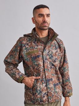 MountMiller - Men's Camouflage Airshell Hooded Tactical Wind Jacket | Water-Repellent, Multi-Pocket