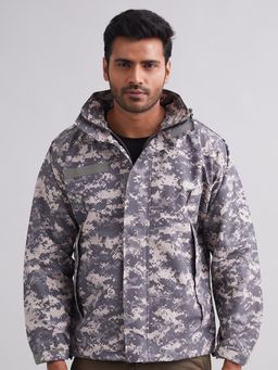 MountMiller - Men's Camouflage Airshell Hooded Tactical Wind Jacket | Water-Repellent, Multi-Pocket