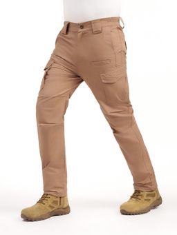 MountMiller - Khaki Solid Regular Fit Cargo Pant