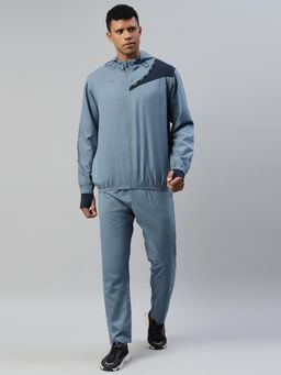 Dida - Blue Trendy Regular Dry Fit Multi Purpose Outdoor Hooded Track Suit (Set of 2)