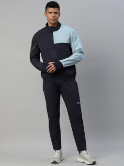 Dida - Navy Blue Trendy Regular Dry Fit Multi Purpose Outdoor Training Track Suit (Set of 2)