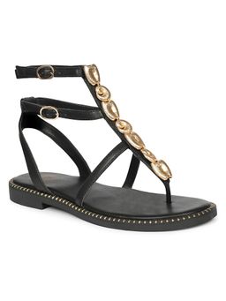 Viviblu - Black Leather Sandals Black