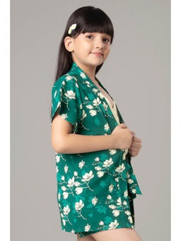 NEOFAA - Snowflake Floral Longline Shrug For Girls