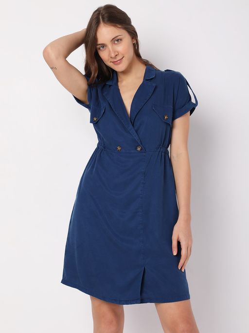 vero moda navy blue dress VERO MODA Evening Dress 'VMEASY JOY' in Navy
