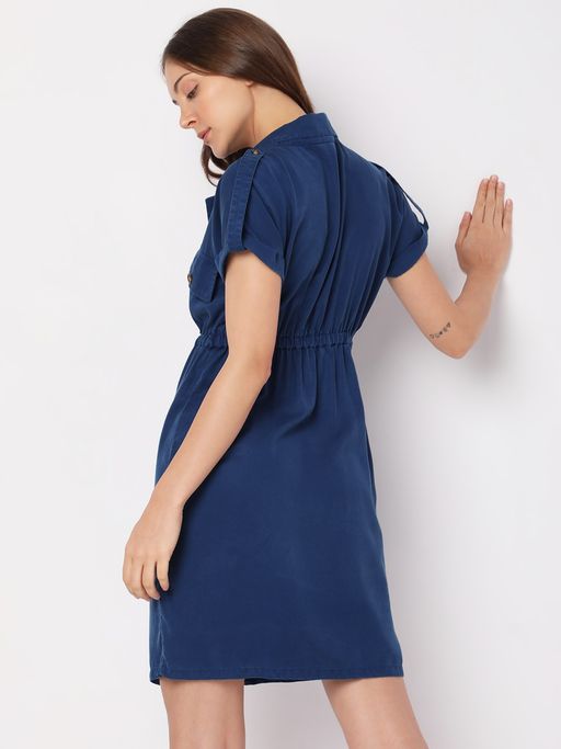vero moda navy blue dress Vero Moda Women's Navy Blue VMSARA HALTER NECK ANKLE DRESS WVN Size: XXXL