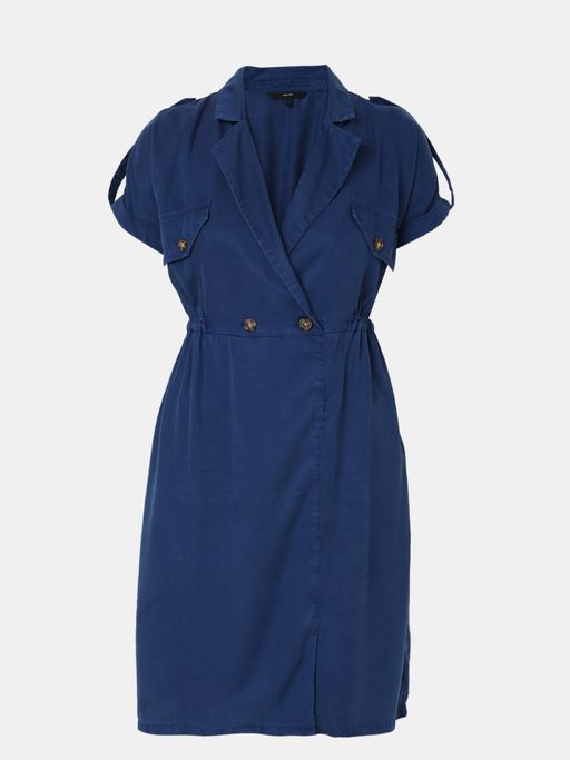 vero moda navy blue dress VMNELLIE Long dress