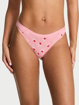 Victoria's Secret - Pink Stretch Cotton High-Leg Scoop Thong Panty